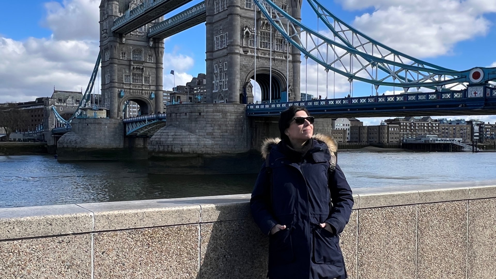 Estefania walking around London